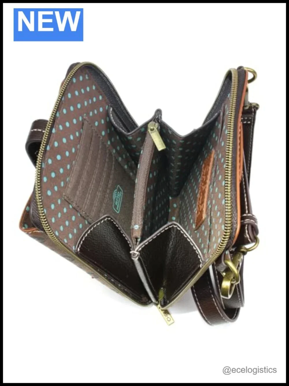 Snap Crossbody RFID Protected Faux Leather Cellphone Purse Adjustable Strap